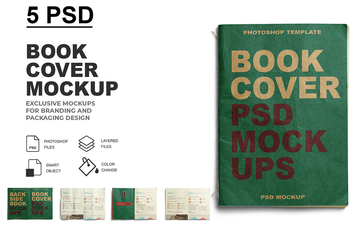 Book Cover Mockup, a Mockup by mockupbuys (Photo 1 of 6)