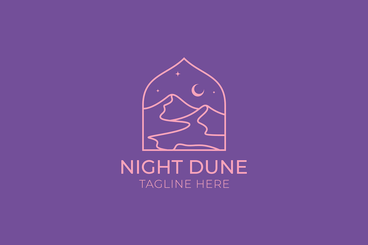 Abstract Logo Night Dune Desert, a Branding & Logo Template by Signatoro (Photo 1 of 3)