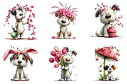 Whimsical Spring Dogs Clipart, an Illustration by Dream Creation (Thumbnail 5 of 6)