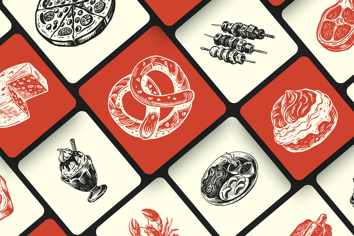 Vintage Food Illustration Set, a Food Illustration by Creative Stall (Photo 5 of 8)