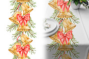Xmas Watercolor Clipart, a Seasonal Illustration by Eves_Aquadreams (Thumbnail 5 of 13)