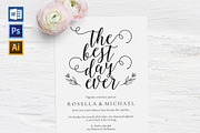 Wedding Invitation Template WPC441, an Invitation Template by Shafura_Wedding (Thumbnail 1 of 5)