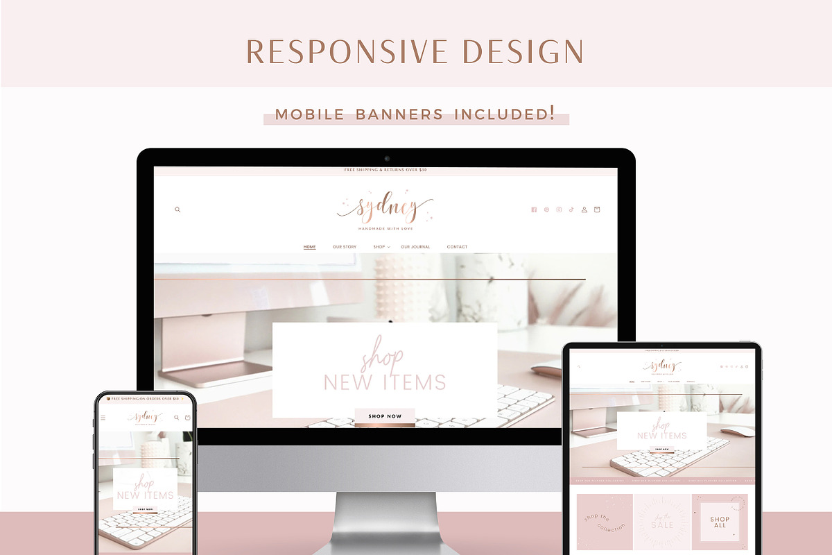 Rose Gold Pink Shopify Theme preview 5