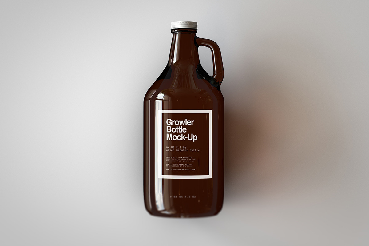 Growler Beer Bottle Mock-Up, a Household Mockup by TSOBG (Photo 26 of 33)