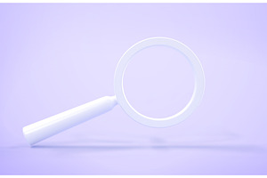 White Magnify With Rim And Handle