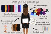 Graduation, Graduating, College,, an Illustration by CommercialCliparts (Thumbnail 2 of 3)