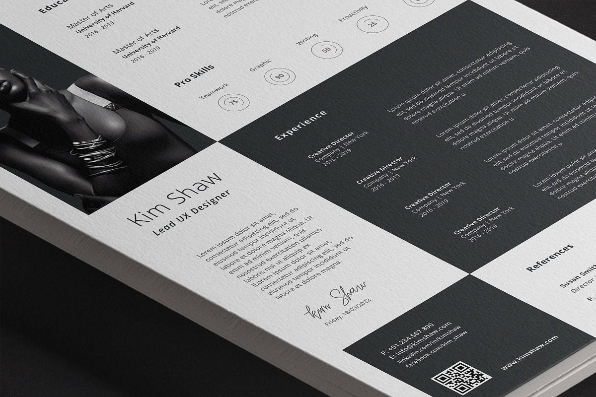 Kim Resume Template, a Resume Template by Nina Shaw (Photo 7 of 10)