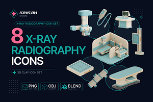 X-Ray Radiography 3D Icons, an Object 3D Model by Iconic Era