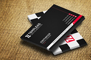 Back And White Business Card CM124, a Business Card Template by annozio (Thumbnail 3 of 4)