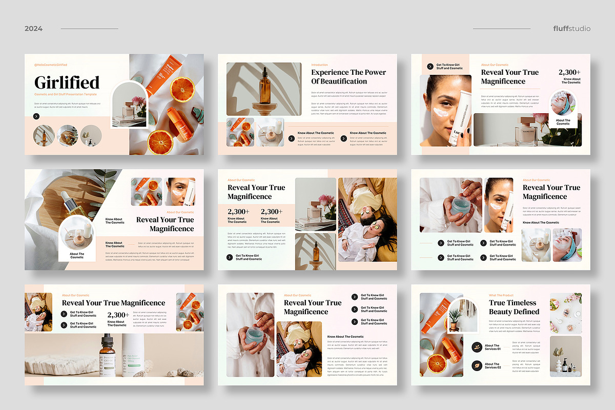 Beauty Cosmetic Google Slides, a Presentation Template by fluffstudio (Photo 2 of 4)