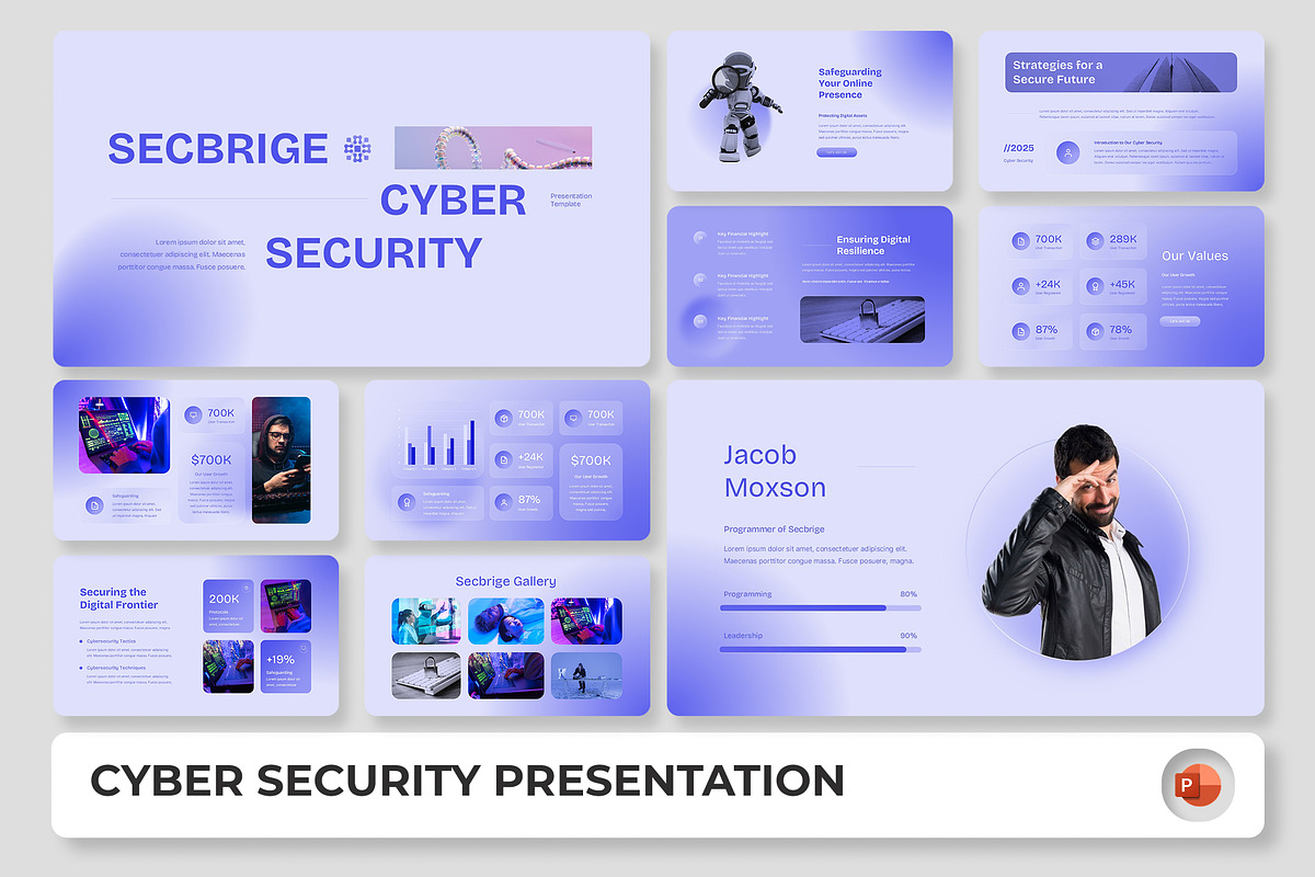 Cyber Security PowerPoint, a Presentation Template by Premast (Photo 1 of 4)