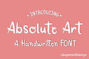 Absolute Art Handwritten Script Font, a Script Font by bigmomentsdesign (Thumbnail 1 of 11)