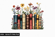 Watercolor Floral Books Clipart Bund, a Graphic by crative8112 (Thumbnail 4 of 11)