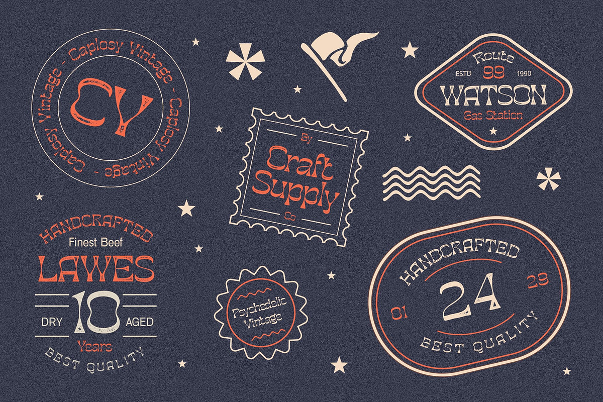 Caplosy Vintage, a Handwritten Font by Craft Supply Co. (Photo 4 of 8)