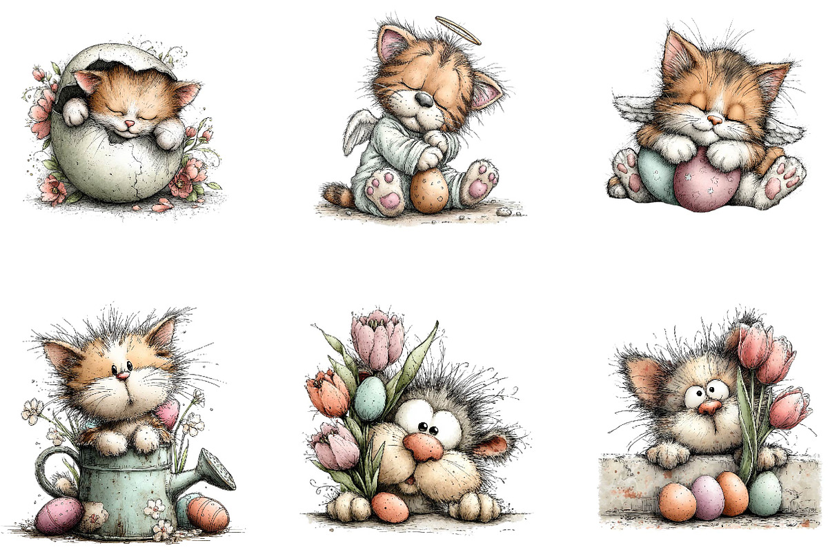 Cute Cat Easter Sublimation, an Illustration by CreationArt (Photo 6 of 7)
