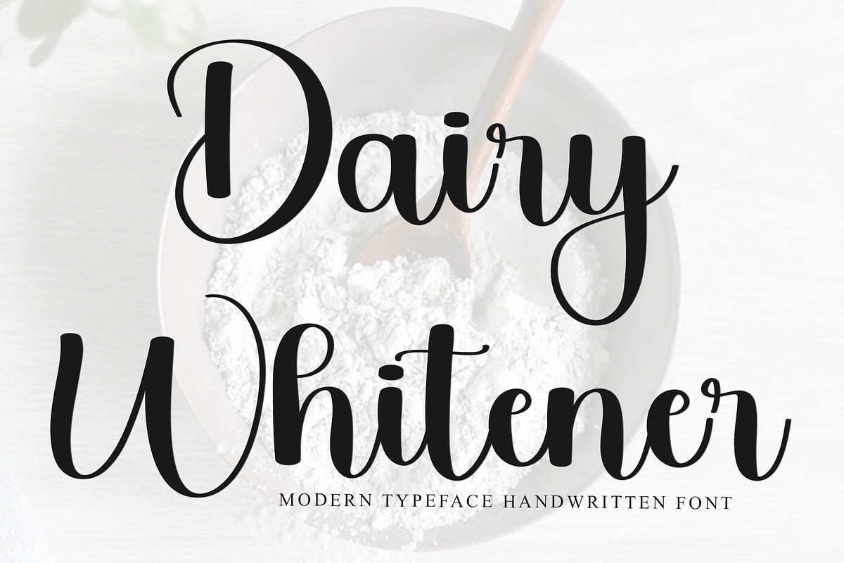 Dairy Whitener, a Handwritten Font by InermediaSTUDIO (Photo 1 of 8)