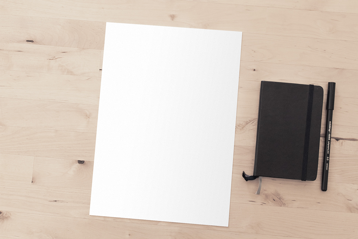Din A4 Retro Mockup with Notebook, a Mockup by athadi (Photo 2 of 2)