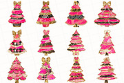 Coquette Christmas Tree Clipart, an Illustration by OK Design (Thumbnail 3 of 6)