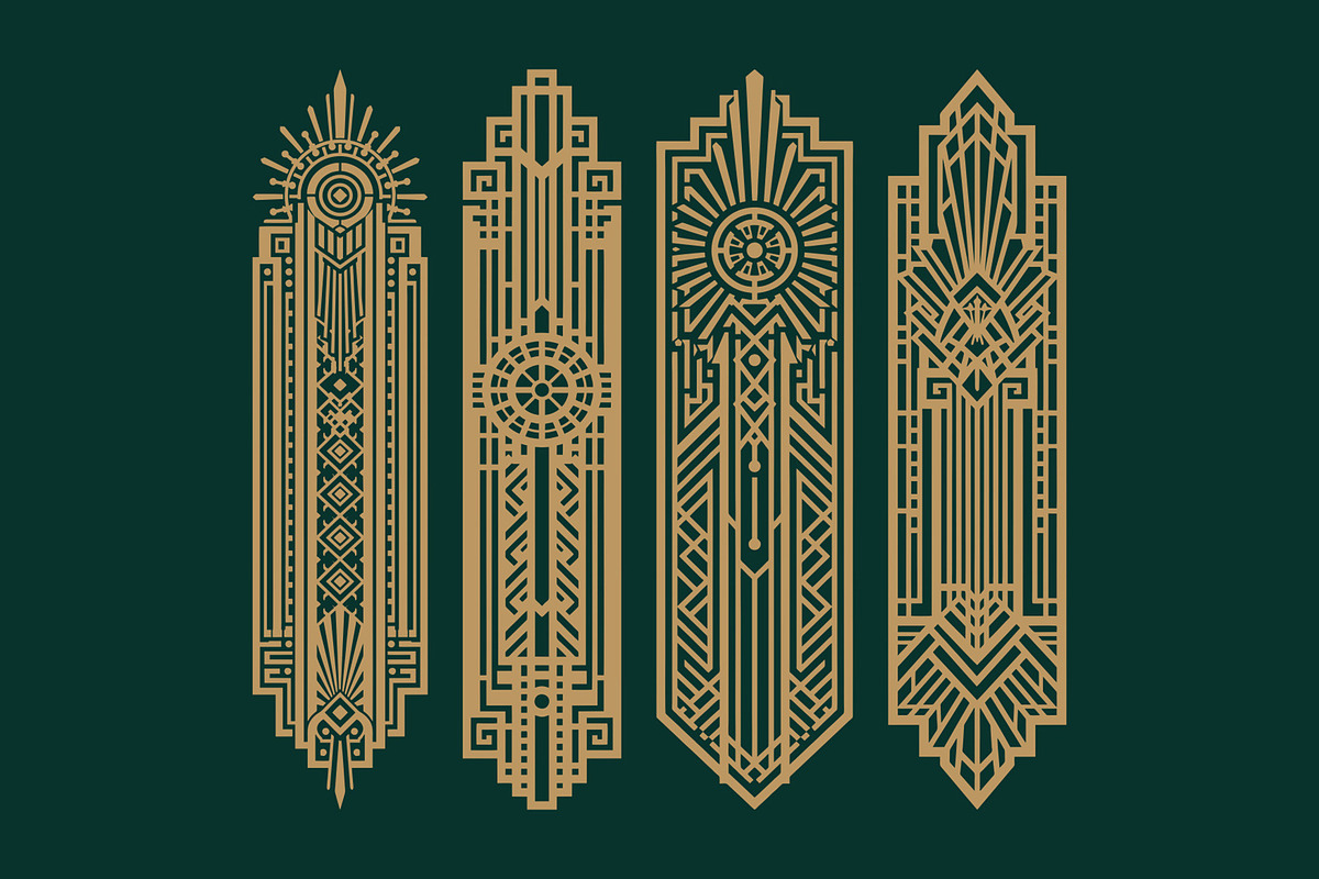 Art Deco 17 Vertical Panels, a Decorative Illustration by Stanislav Kharchevskyi (Photo 2 of 4)