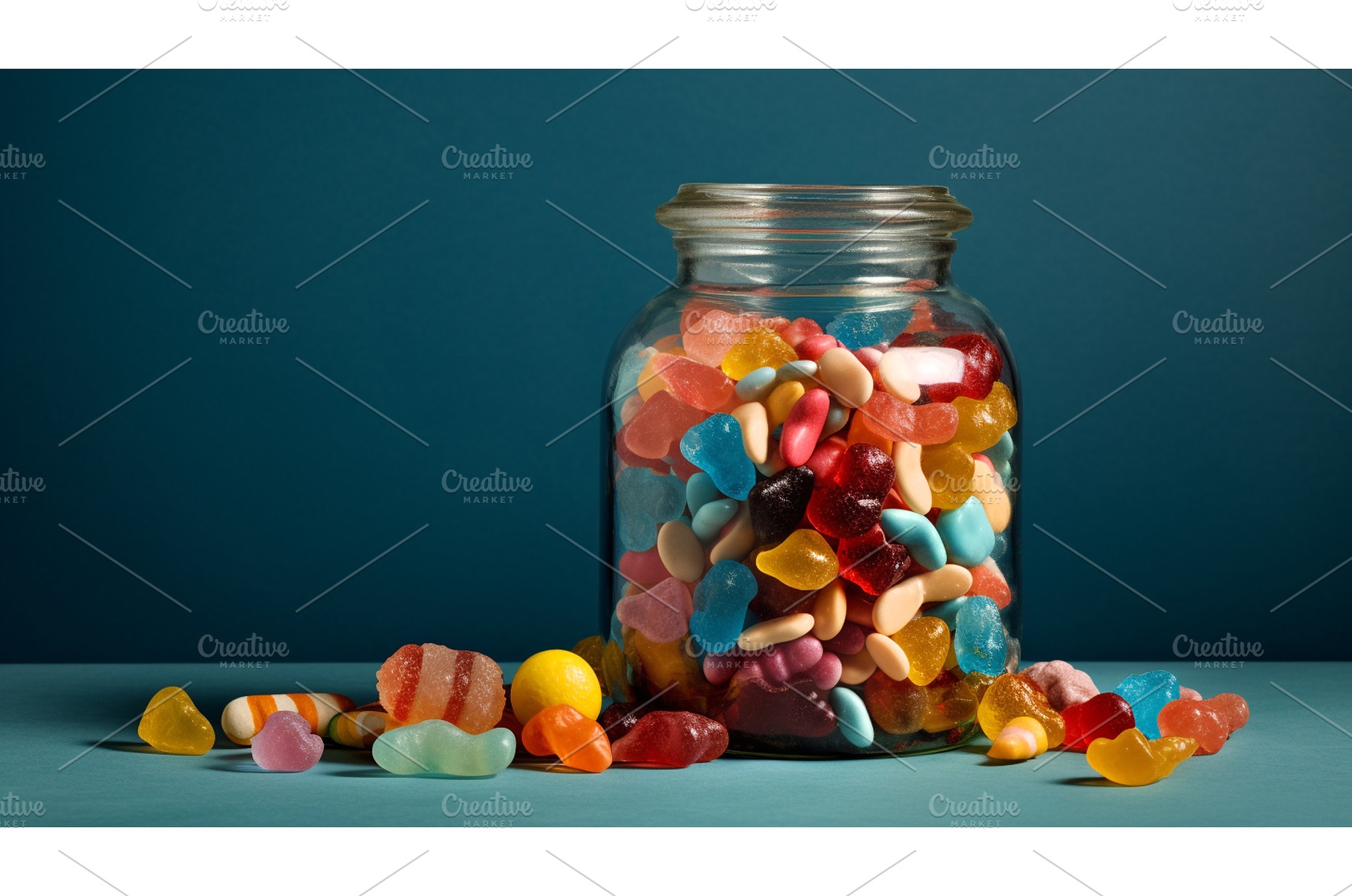Numerous candies of various shades, a Food & Drink Photo by yanadjana