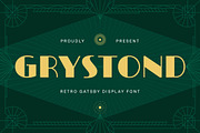 Grystond - Modern Retro Art Deco, a Sans Serif Font by Typia Nesia (Thumbnail 1 of 14)
