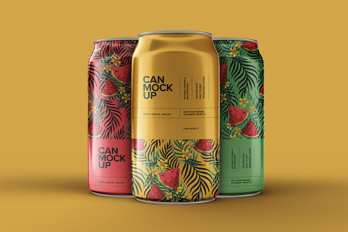 Soda Can Mockup Set, a Cups & Container Mockup by dpi (Photo 12 of 20)