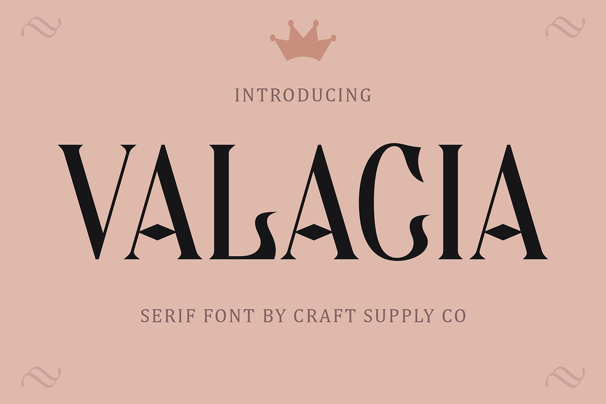 Valacia – Display Serif, a Serif Font by Craft Supply Co. (Photo 1 of 8)