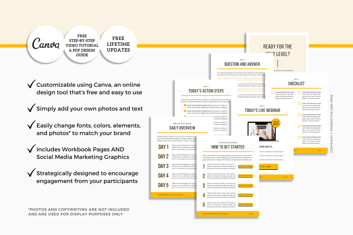 5-Day Lead Magnet Challenge Bundle, a Magazine Template by ProductiveandFree (Photo 4 of 18)