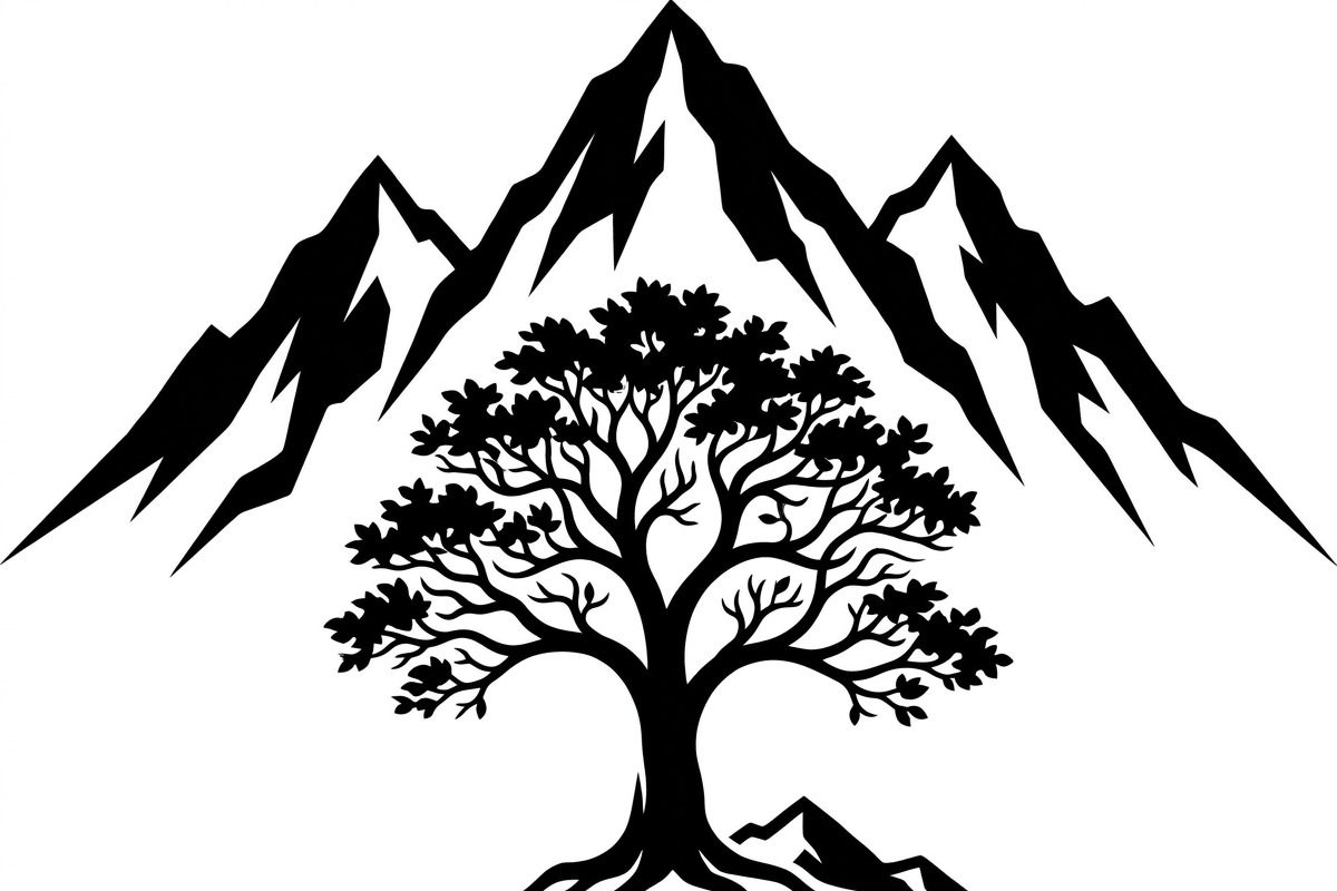50 Sacred Mountain Tree Silhouette, an Empty State Illustration by Amazin_art (Photo 14 of 37)