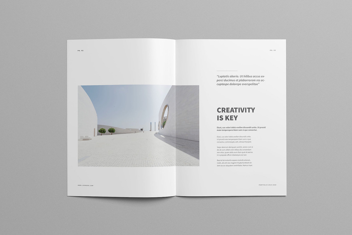 Minimal Portfolio, a Brochure Template by Meenom Templates (Photo 2 of 20)