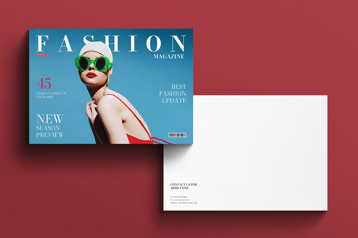 Fashion Magazine Template Landscape, a Magazine Template by E-Type (Photo 7 of 7)