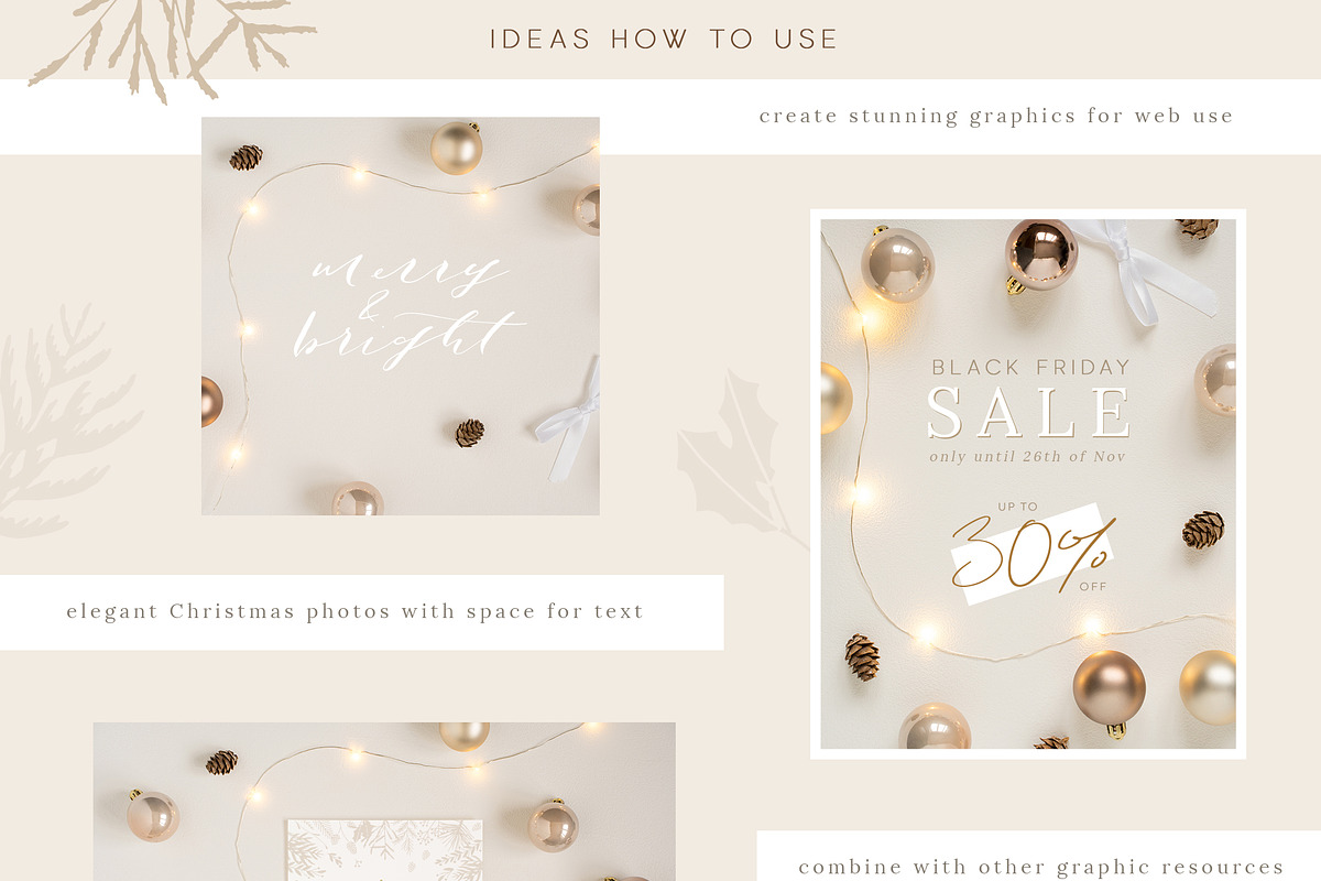 Christmas Stationery Styled Mockups, a Print Template by eclosque (Photo 4 of 9)