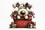 Funny Valentine Peeking Dog Clipart, an Illustration by Craft Nest (Thumbnail 11 of 11)