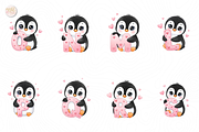 Valentine Penguins Alphabet PNG, an Animal Illustration by KennedyStudio (Thumbnail 2 of 5)
