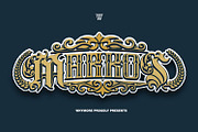 Markos Blackletter Tattoo Font, a Blackletter Font by WhymoreArt (Thumbnail 1 of 13)