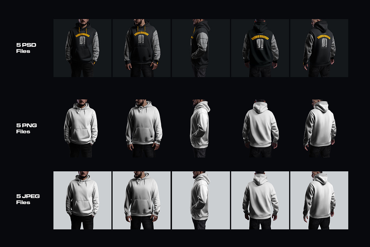 5 Mockups Oversize Hoodie, a Hoody Mockup by Grow Design Craft Studio (Photo 8 of 8)