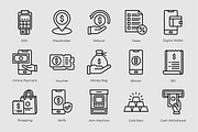 Payment and Bill Icons, an Outline Icon by Tekuni (Thumbnail 4 of 6)