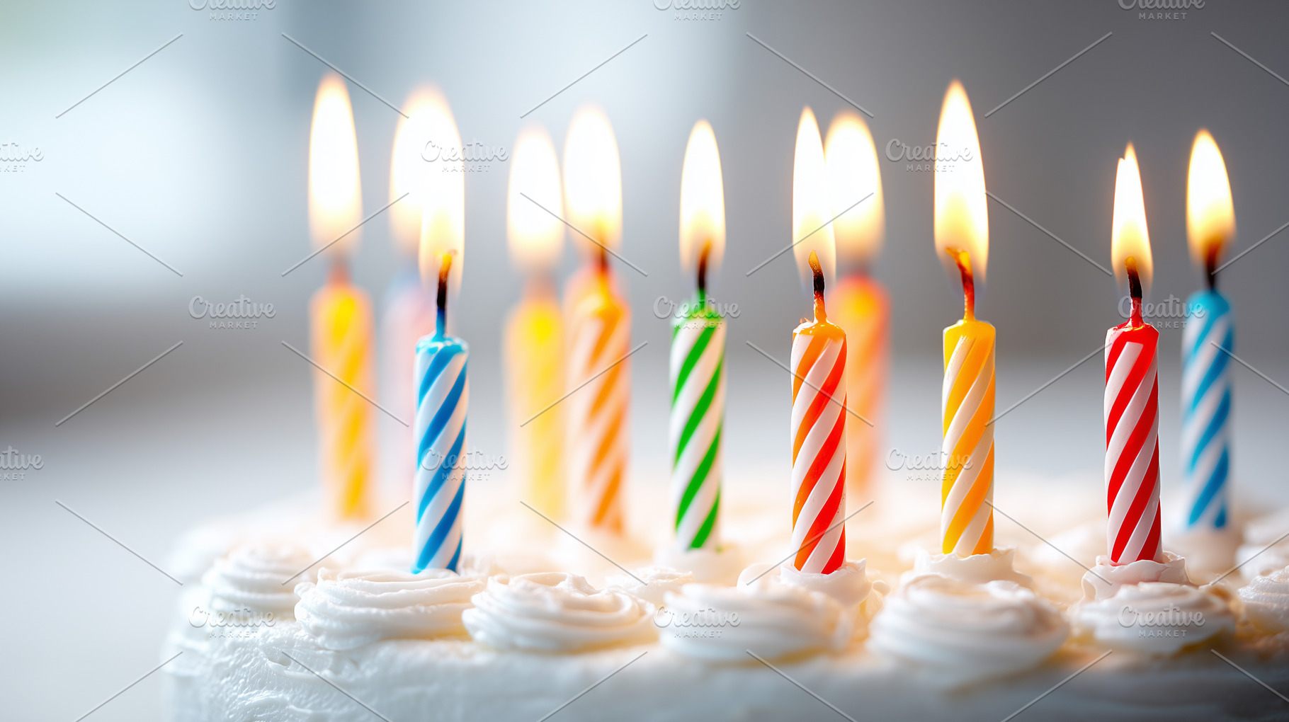 Close up of a white birthday cake, a Food & Drink Photo by MistyDay