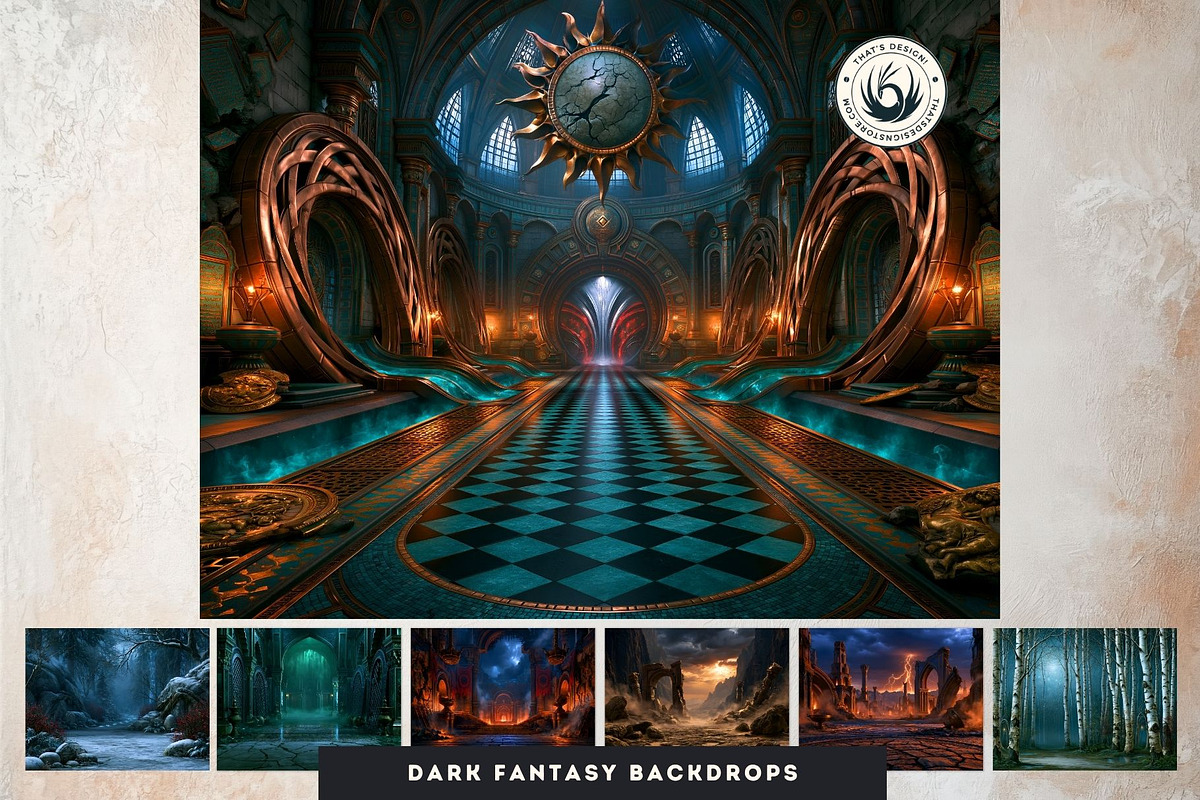 The Lapis Bestiary Persian Backdrops, a Background Graphic by ThatsDesignArt (Photo 9 of 14)