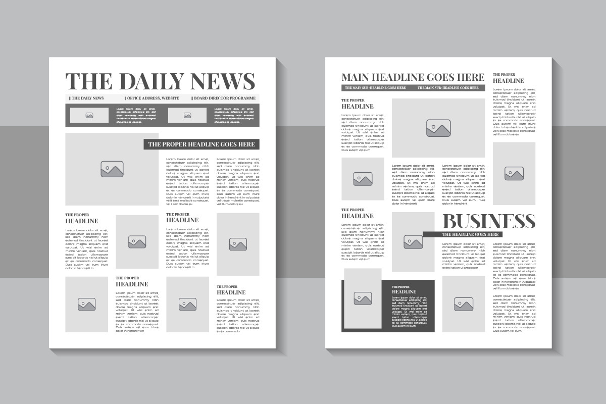 Classic daily news journal layout, a Magazine Template by Pavel_design (Photo 2 of 2)