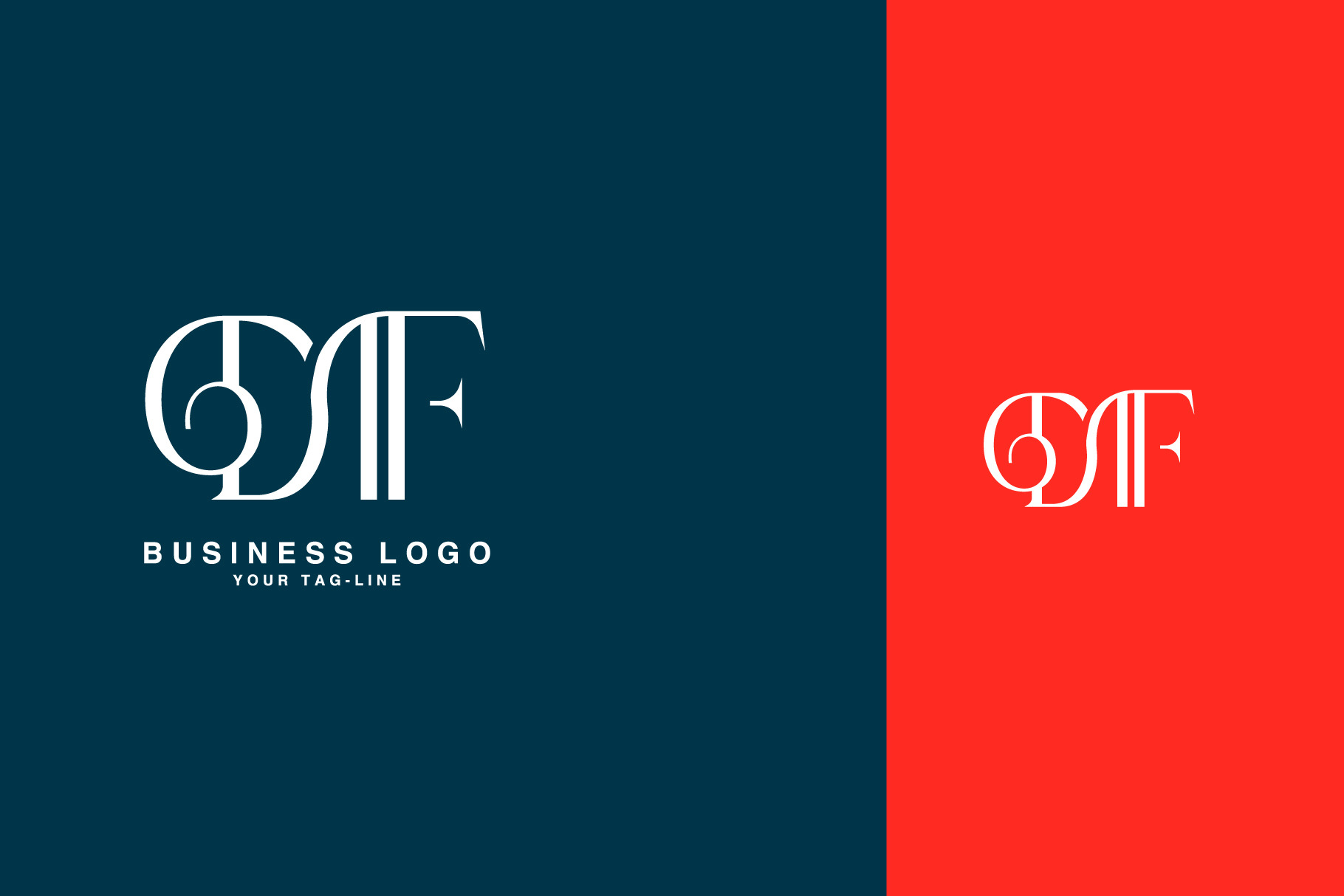 DF, FD, Abstract Logo design, a Branding & Logo Template by art_creater