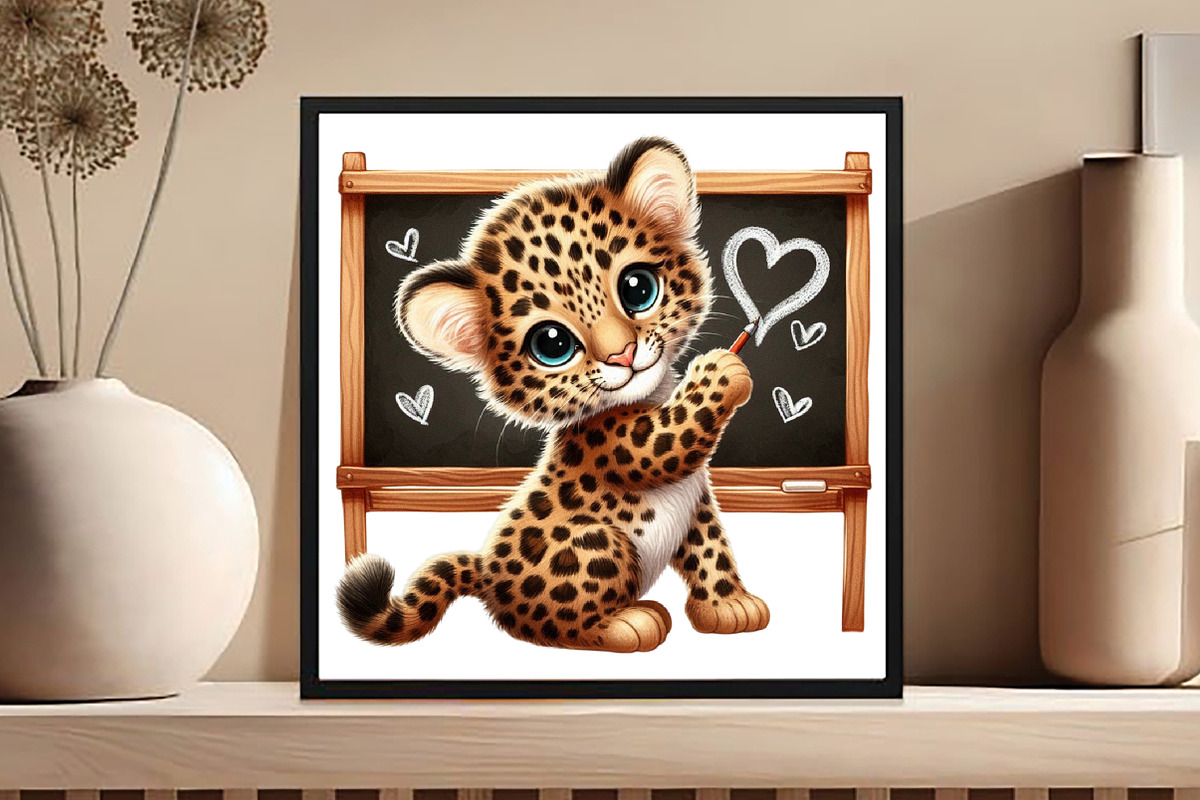 Baby Leopards Back to School Clipart, an Animal Illustration by DreamCafeArt (Photo 5 of 5)