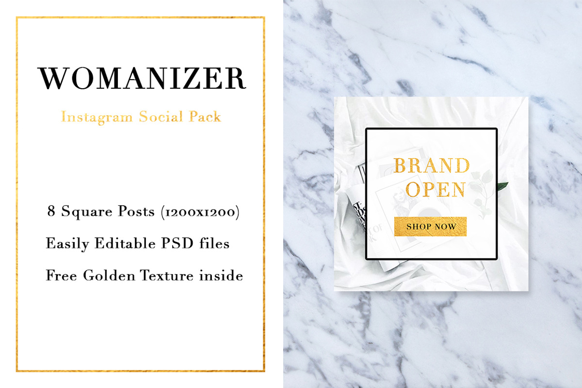 Womanizer Social Media Pack, a Templates & Theme by RedRiver Studio (Photo 6 of 10)