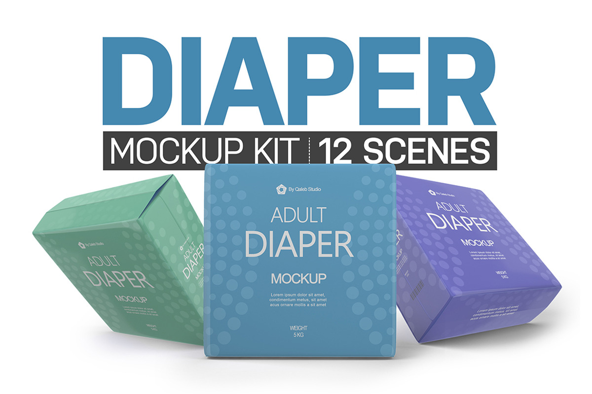 Diaper Kit, a Product Mockup by Qaleb Studio (Photo 1 of 4)