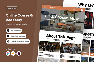 StayNest – Real Estate Landing Page, a Landing Page Template by productype1