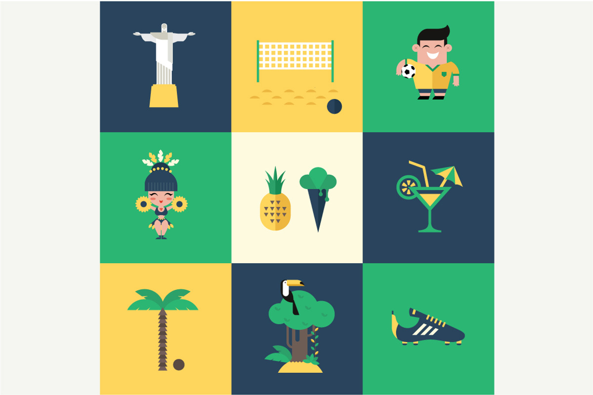 Vector brazil icons