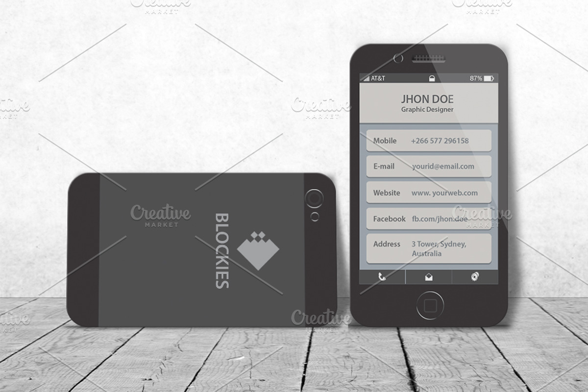 Iphone 6 (25% Off) Business Card, a Business Card Template by Pentaclay (Photo 4 of 5)