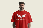 Handsome Men T-shirt Mockup, a Shirt Mockup by INTENTFX (Thumbnail 11 of 12)