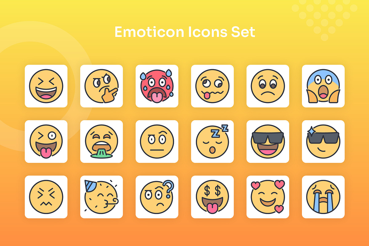 Emoticon Icons Set - Filled Line, an Emoji Icon by Kmg Design (Photo 2 of 3)