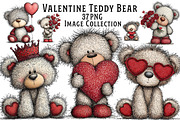 Valentine's Teddy Bear Clipart, an Illustration by Dream Creation (Thumbnail 1 of 8)